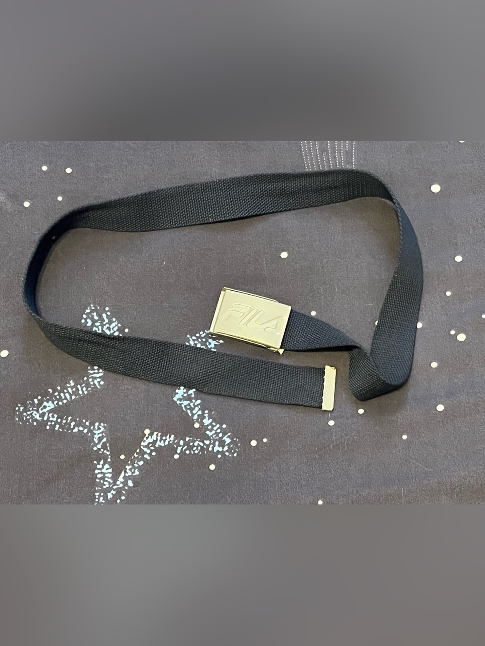 🌟2 for $14 🌟41 inch FILA Navy Blue Belt w/ Silver Logo Buckle
